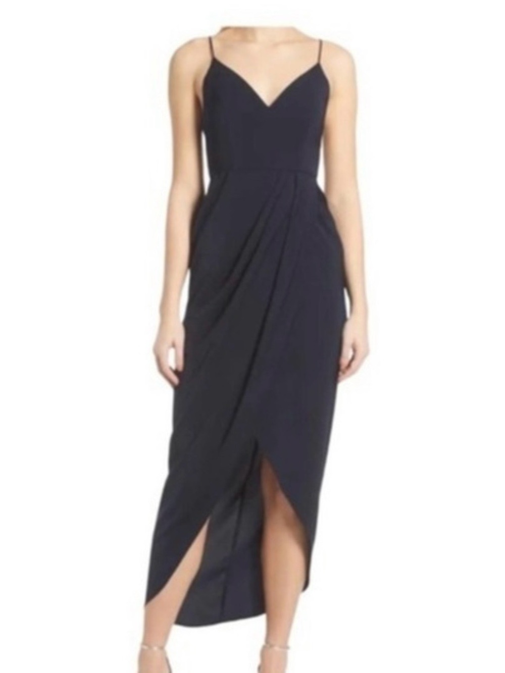 Shona Joy wedding guest dress - slate gray blue - US size 6